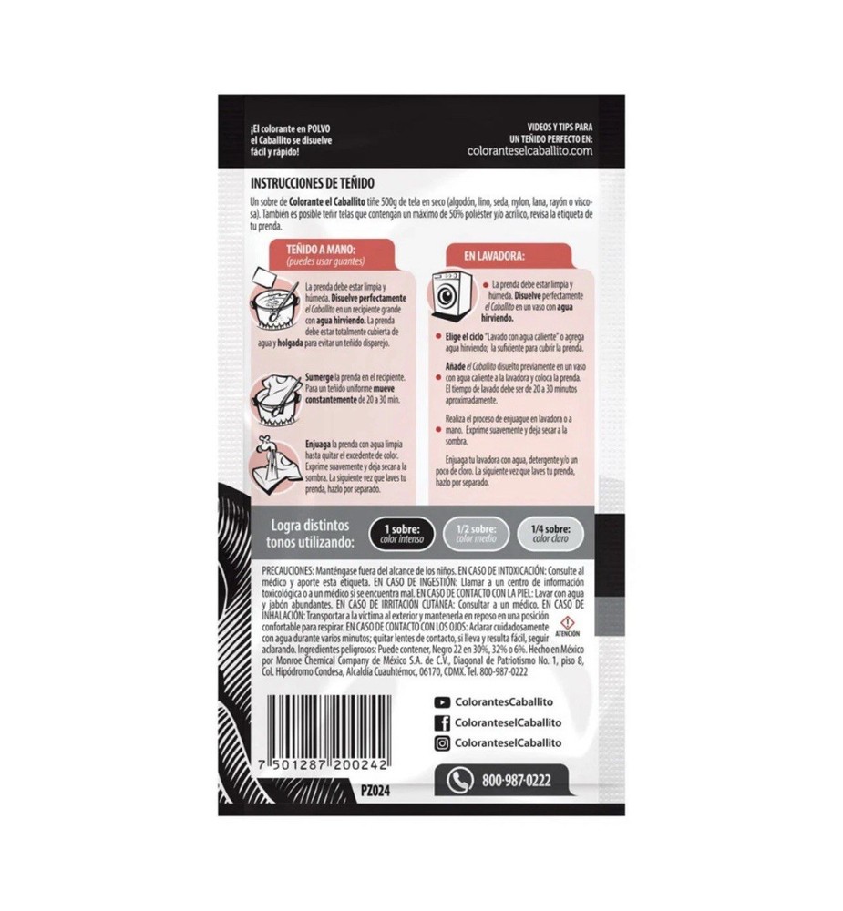 El CABALLITO COLORING BLACK POWDER 20GR EA