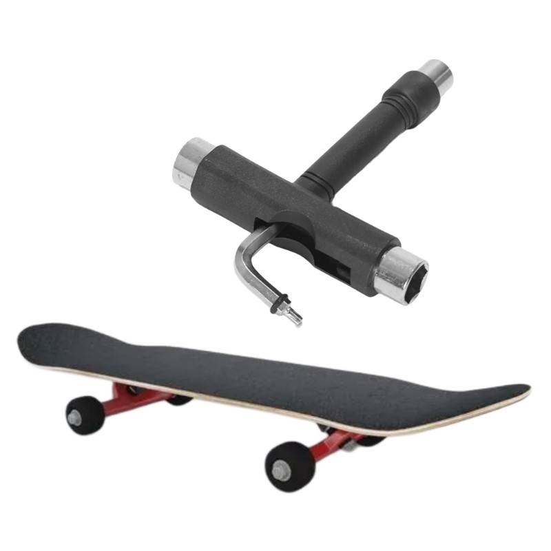 Multifunctional Skateboard Wrench Light Weight T Type Skateboard Tool Enduring
