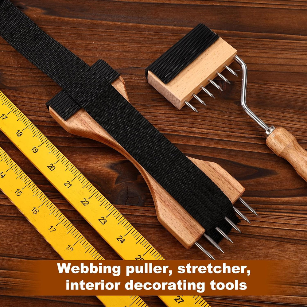 2Pcs Webbing Puller Stretcher, Gooseneck Upholstery Tool with Plenty of Leverage