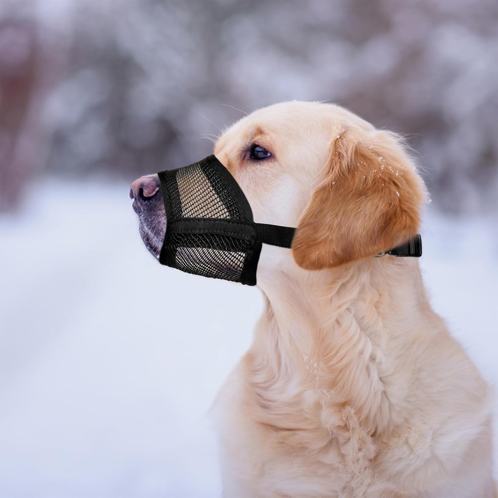 Dog Muzzle for Large Dogs - Air Mesh Muzzle for Large Sized Dog | Adjustable No