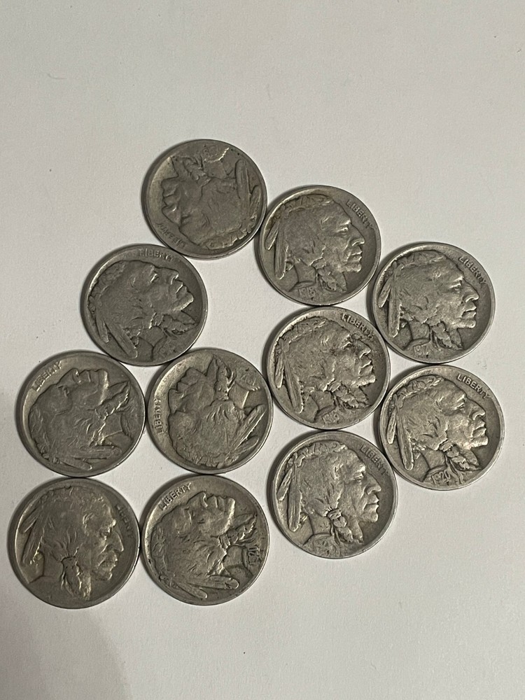 buffalo nickel lot 11 part date
