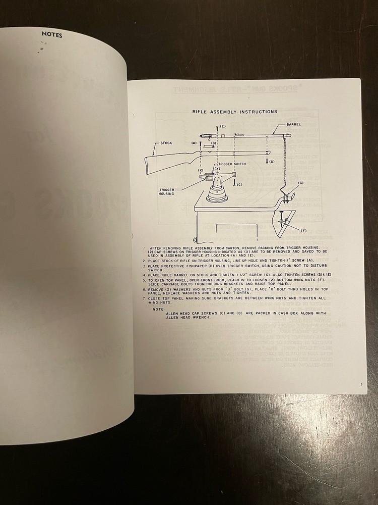 SPOOKS Williams Electronics EM rifle game MANUAL & SCHEMATICS