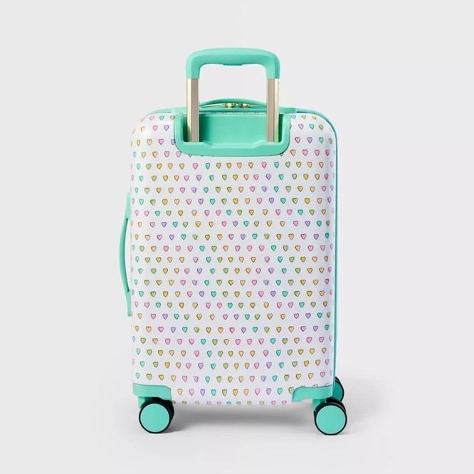 Roller Rabbit x Target - Disco Hearts Wave Carry On Suitcase White/Teal - NWT