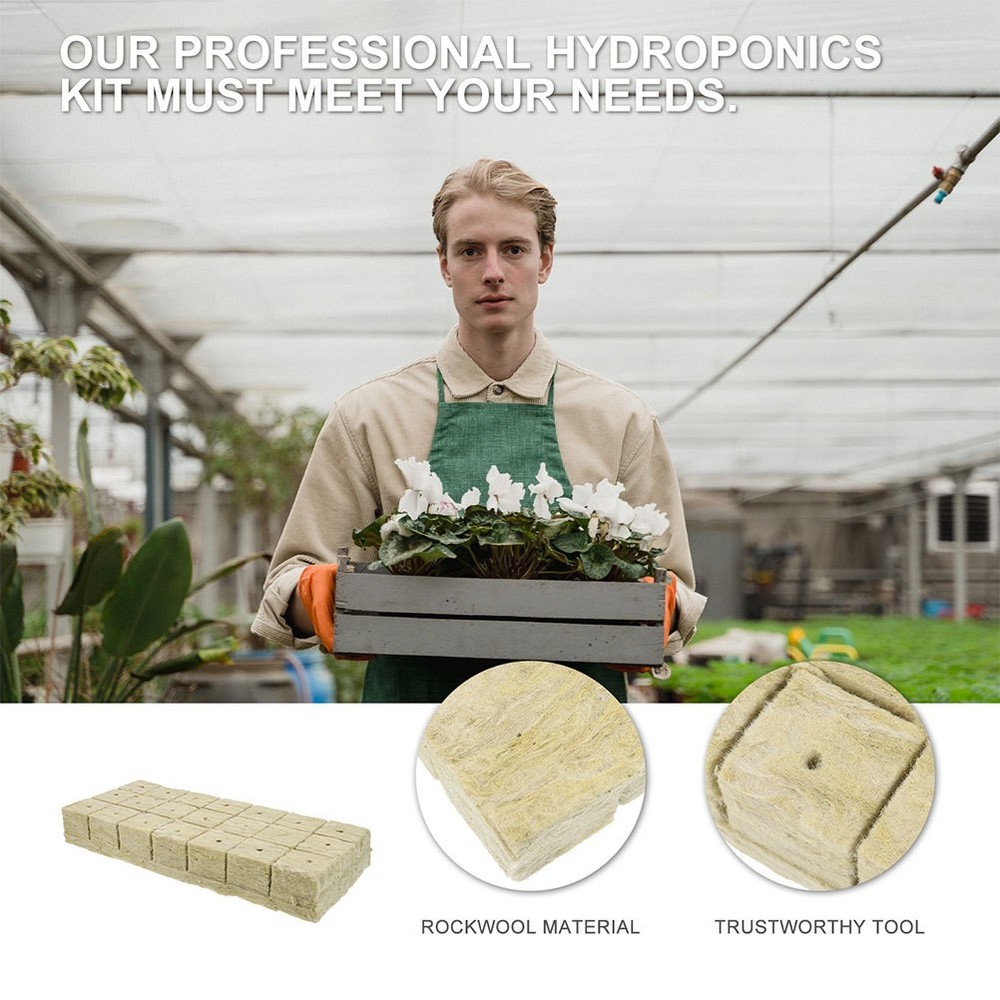 42 Pcs Hydroponic Growth Medium Clone Cubes Cultivation Nursery Block