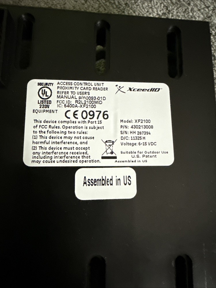 NEW OPEN BOX XCEED ID XF2100D-B MID-RANGE READER MULTI- FREQUENCY