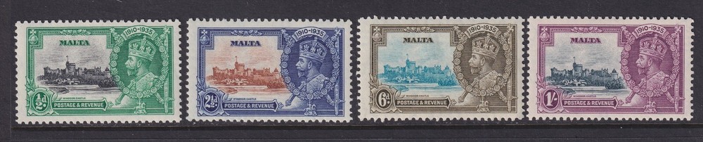 Malta, Scott 184-187 (SG 210-213), MLH/HR