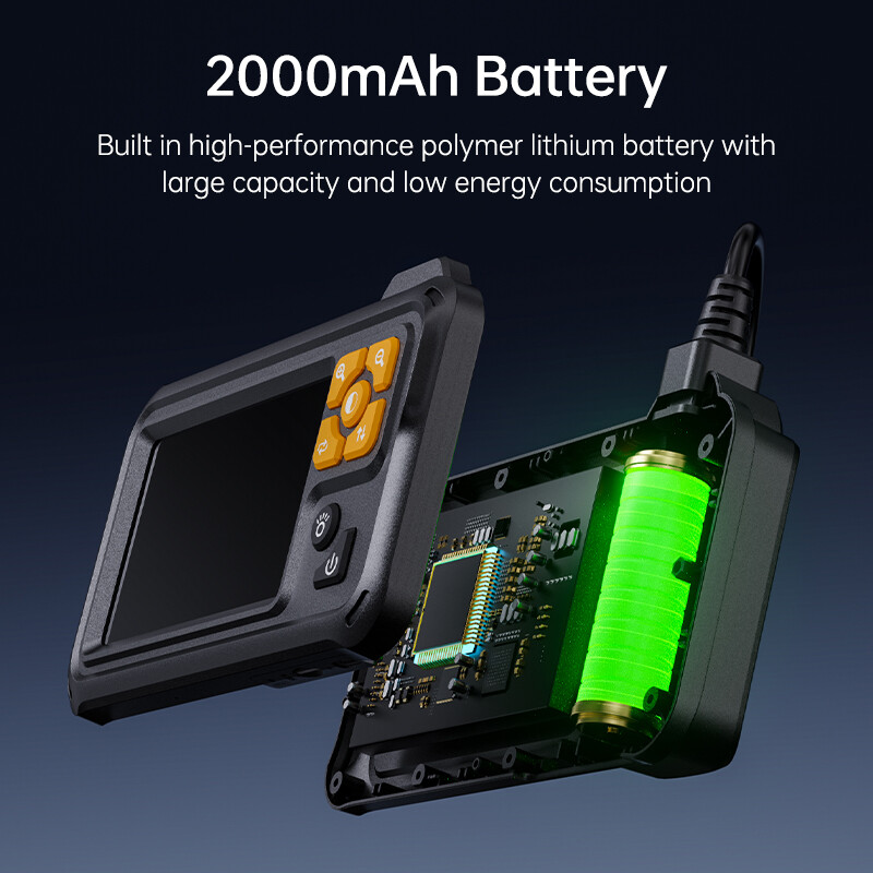 Endoscope Camera with Light – Dual Lens Borescope, 4.3" Display 32.81FT Cable