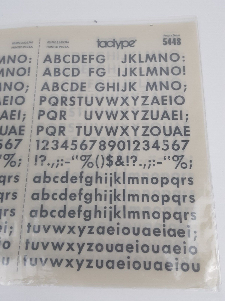 TACTYPE 5448 double Sheet Dry Transfer