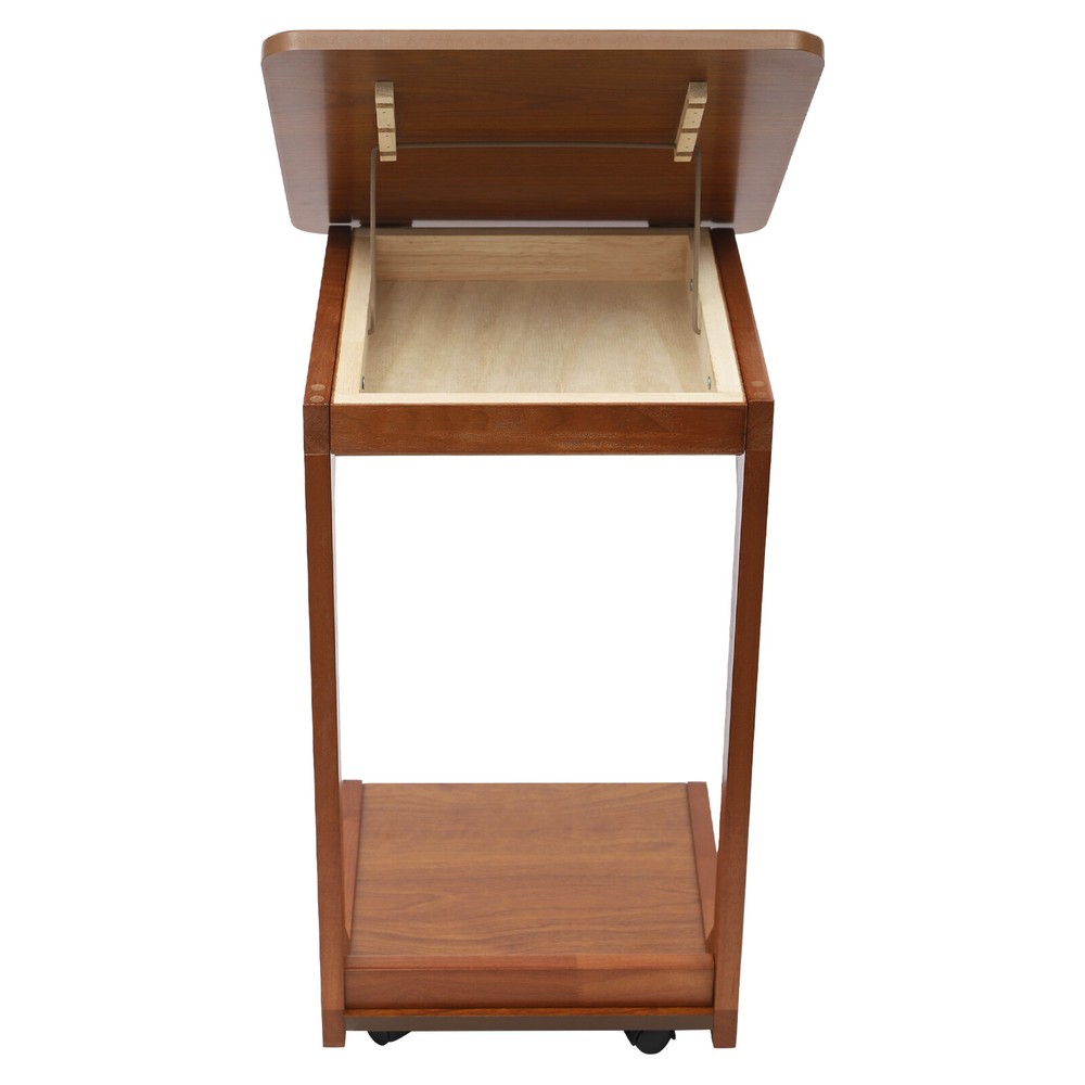 C-shaped Table Couch Table Sofa Bed Side Table W/ Wheels 40*40*63cm 0-40° Angle~