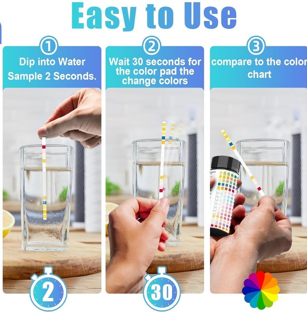 Test Strips 16 in 1 Water Testing Kits 100 PCS Strips Drinking All Water Sources