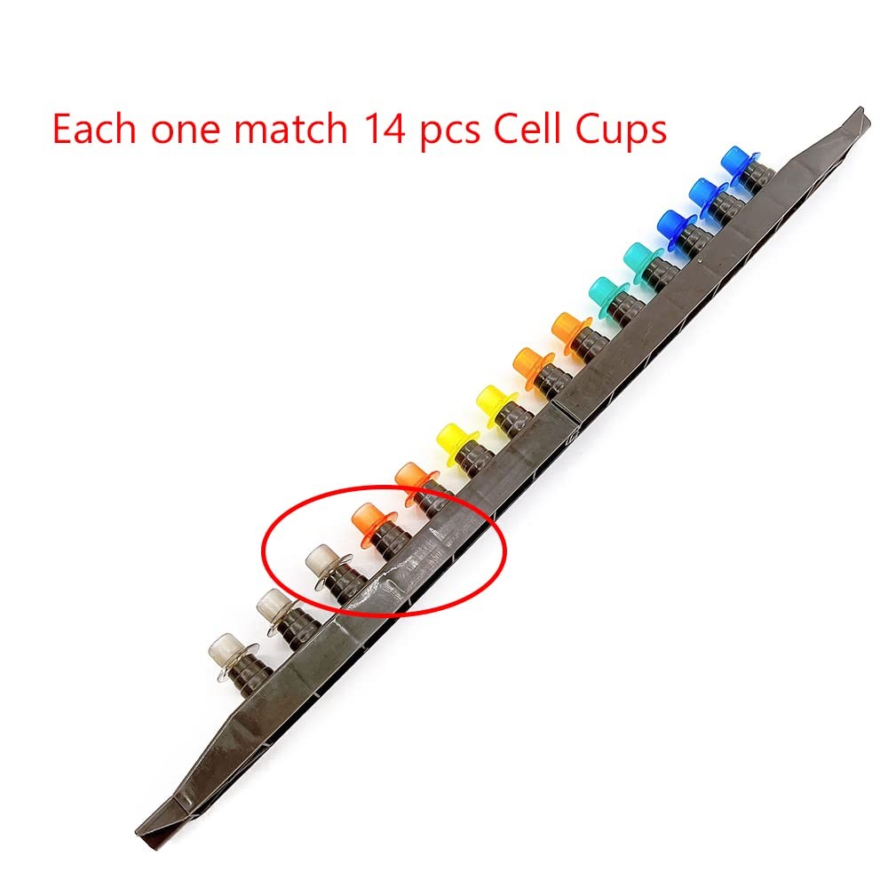 Queen Cell Cup Holder Frame Bar Set with 50 Beekeeping Rearing Cups