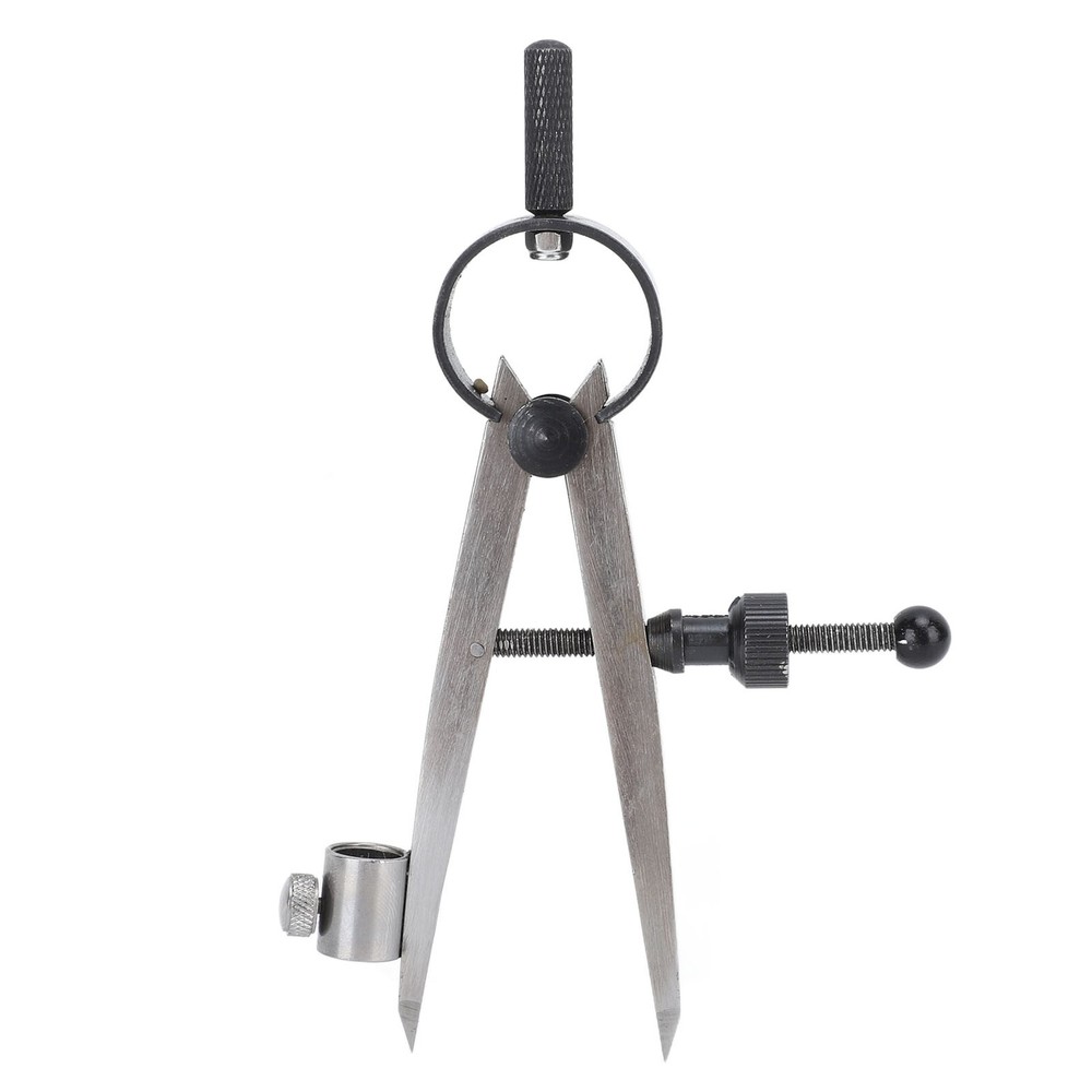 Flat Leg Spring Caliper 75mm Lockable Steel Compass Divider With Pen Sleeve