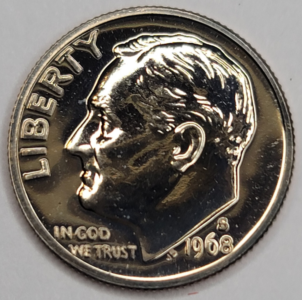 1968 S Gem Proof Roosevelt Dime