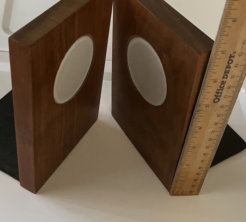 Gordon Jane Martz For Marshall Studios Ceramic Tile Walnut Bookends MCM 1960s