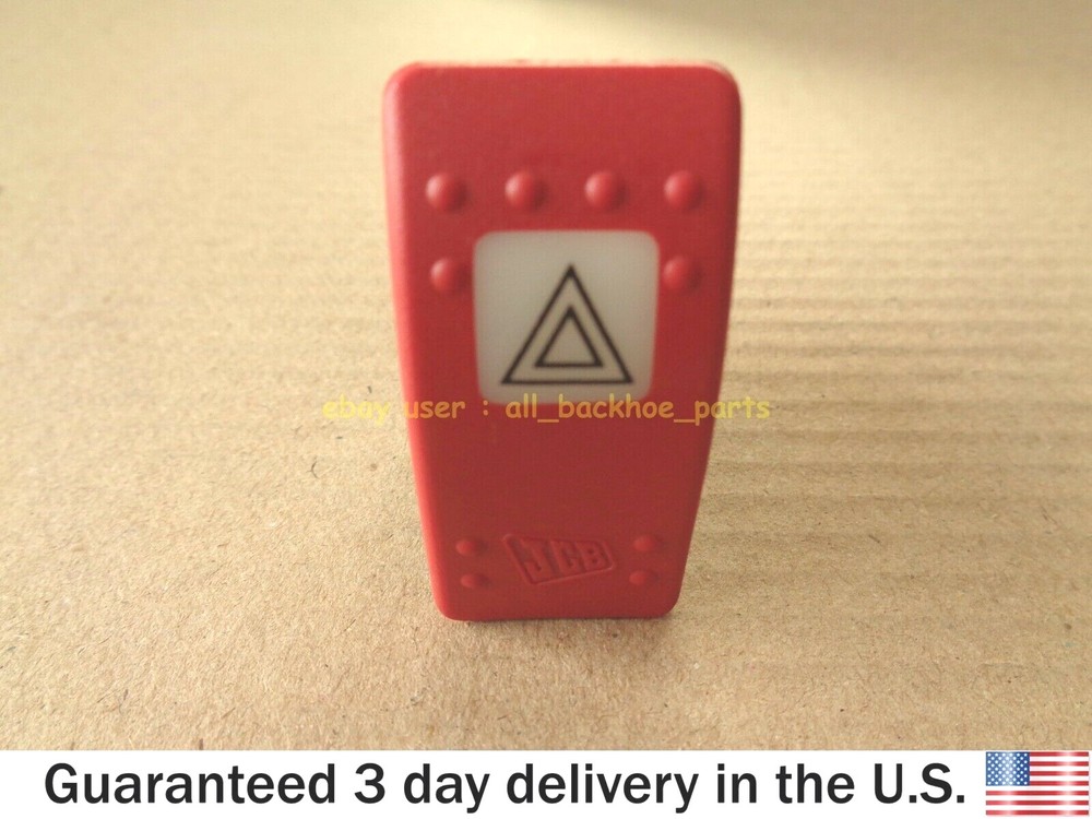 JCB BACKHOE - PANEL SWITCH, 12V HAZARD (PART NO. 701/60005)
