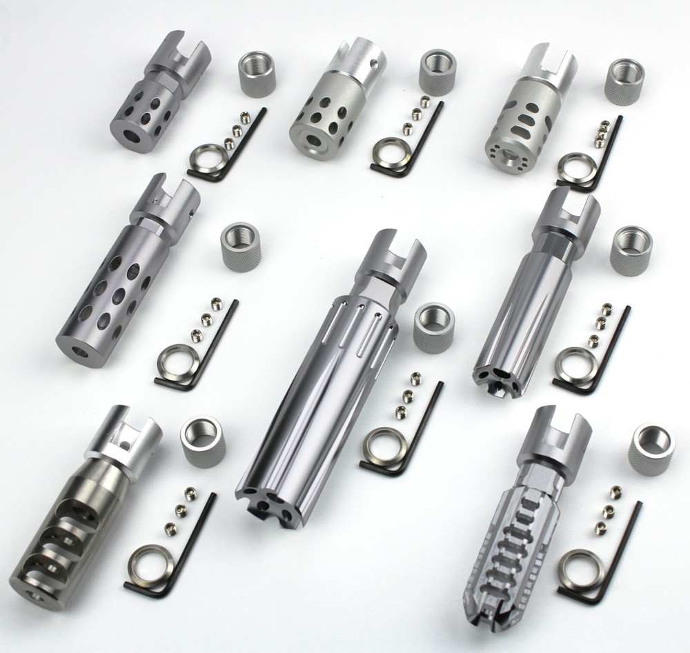 Silver Muzzle Brake Compatible with Ruger 10/22 1022 .22LR