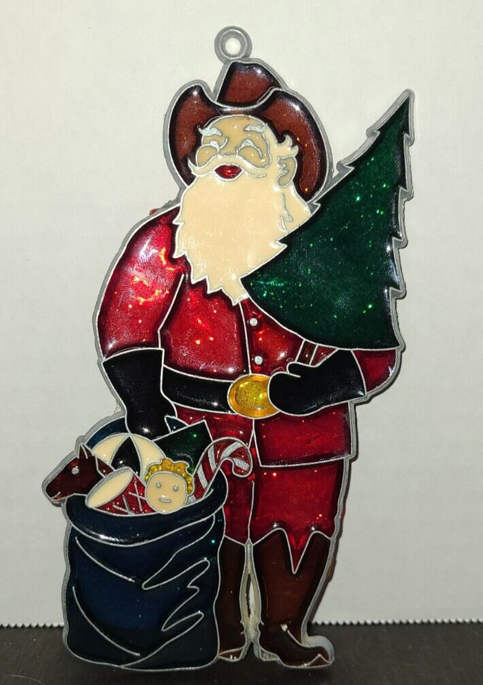 cowboy Santa suncatcher