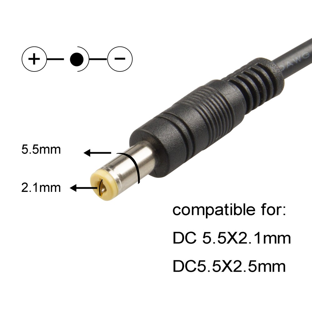 DC 12V 5A UL Power Supply Adapter or 8 Split Cable For CCTV Security Camera NVR