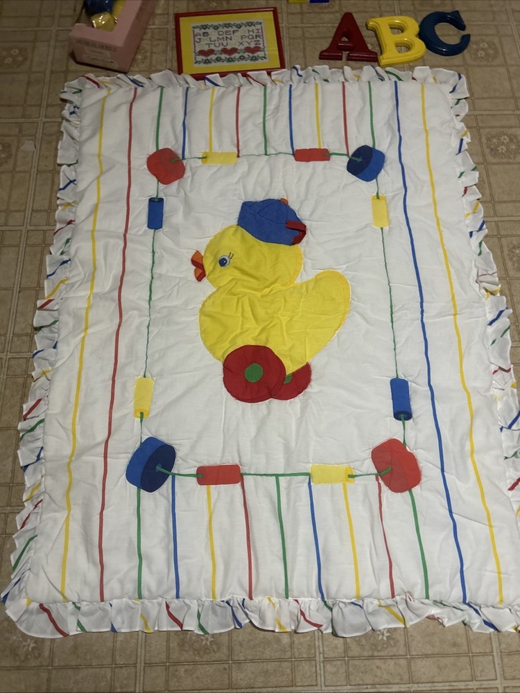 Vintage Lamb And Ivy And Duck Bedding Set/ Wall Hangs