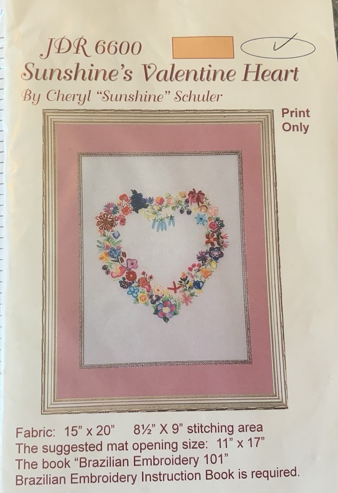 Brazilian Embroidery 101 Instruction Manual Includes fabric for project