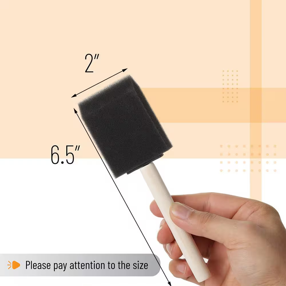 2 In. Foam Paint Brush Set 16-Pack