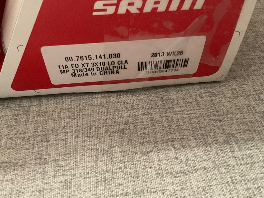 5 items, 3 SRAM X-4 Trigger Shifter Set, dual pull, x5, x7,