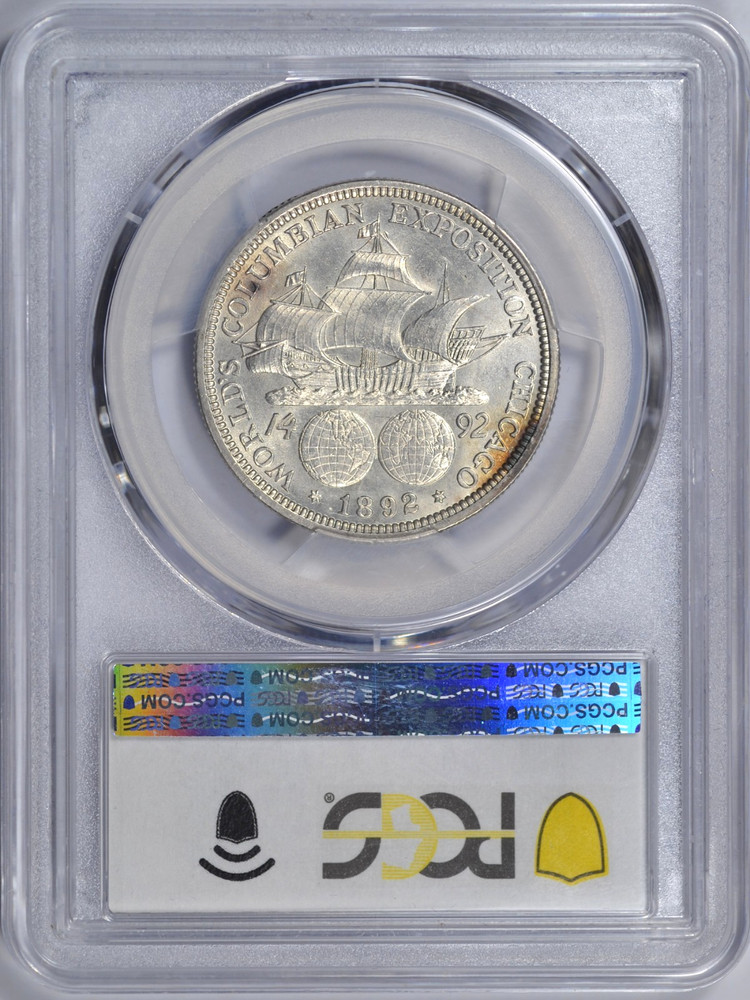 1892 COLUMBIAN HALF DOLLAR PCGS MS63 NICE SILVER COMMEMORATIVE