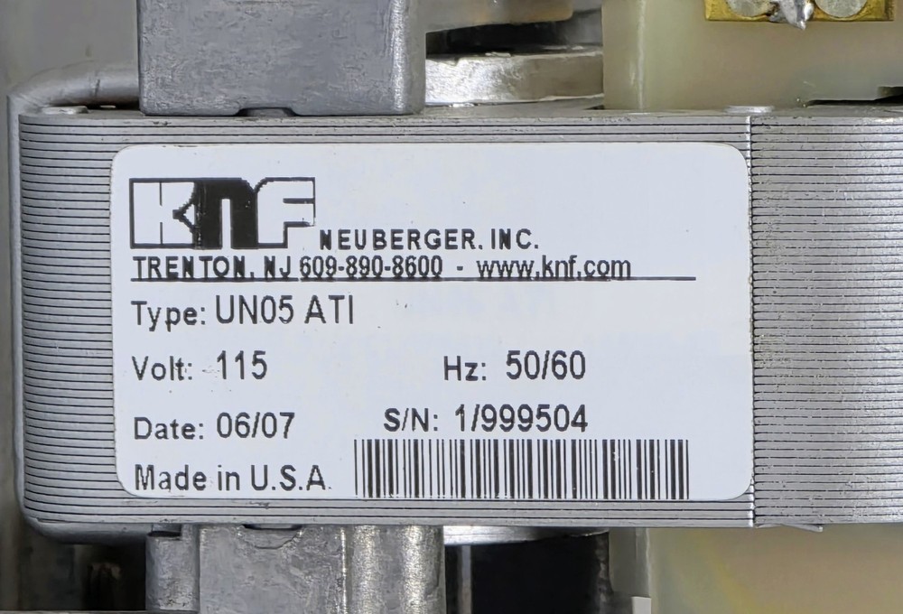 KNF Neuberger Gas Analyzer Pump MPU UN05 ATI