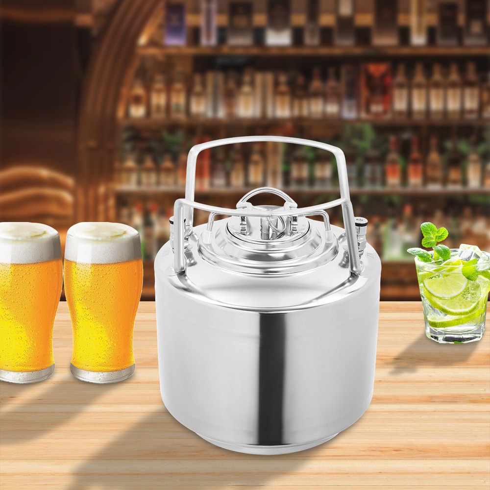 6L Mini Ball Lock Keg 304 Stainless Steel Home Brewing Keg Beer Brewing Keg
