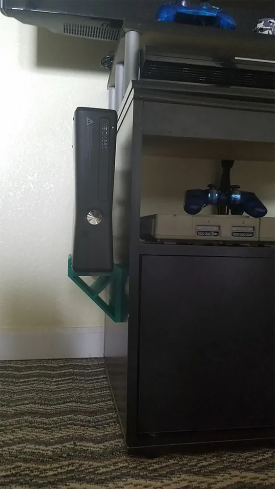 Microsoft Xbox 360 Slim Wall Mount Console Shelf System Hanger Bracket Display