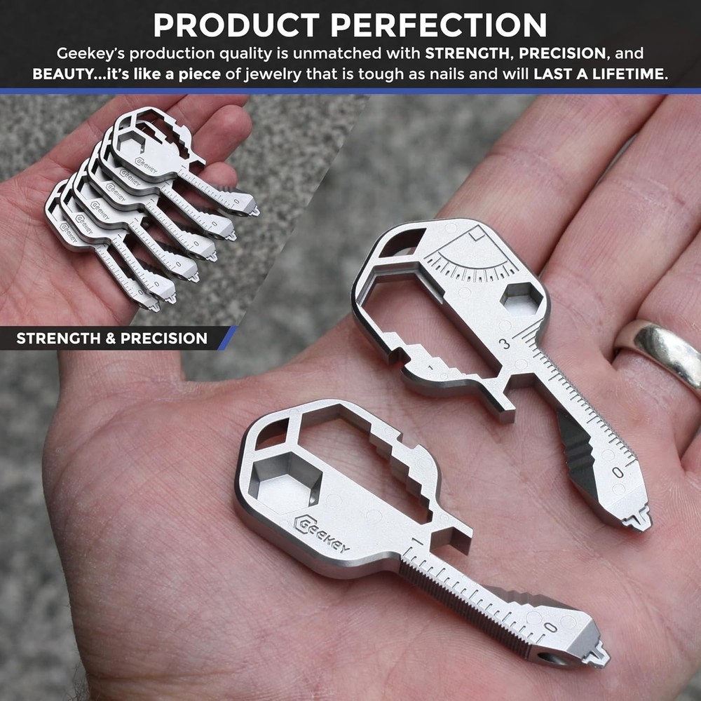 Versatile EDC Keychain Multitool – 16 Tools Include Bottle Opener & Screwdriver