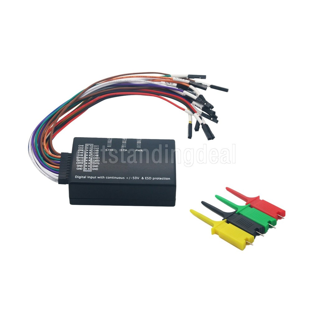 Mini 16 Logic Analyzer USB 100M Max Sample Rate 16CH Version 1.1.34 US SHIP