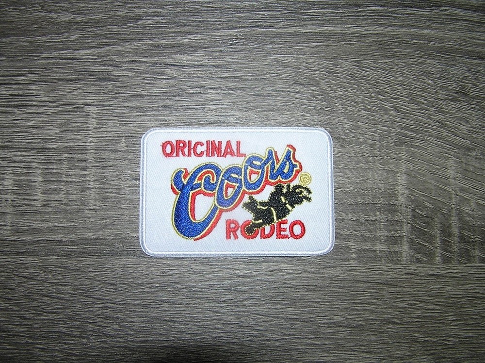 Coors & Cattle Rodeo Embroidered Iron On Patch  3.5" x 2.25"