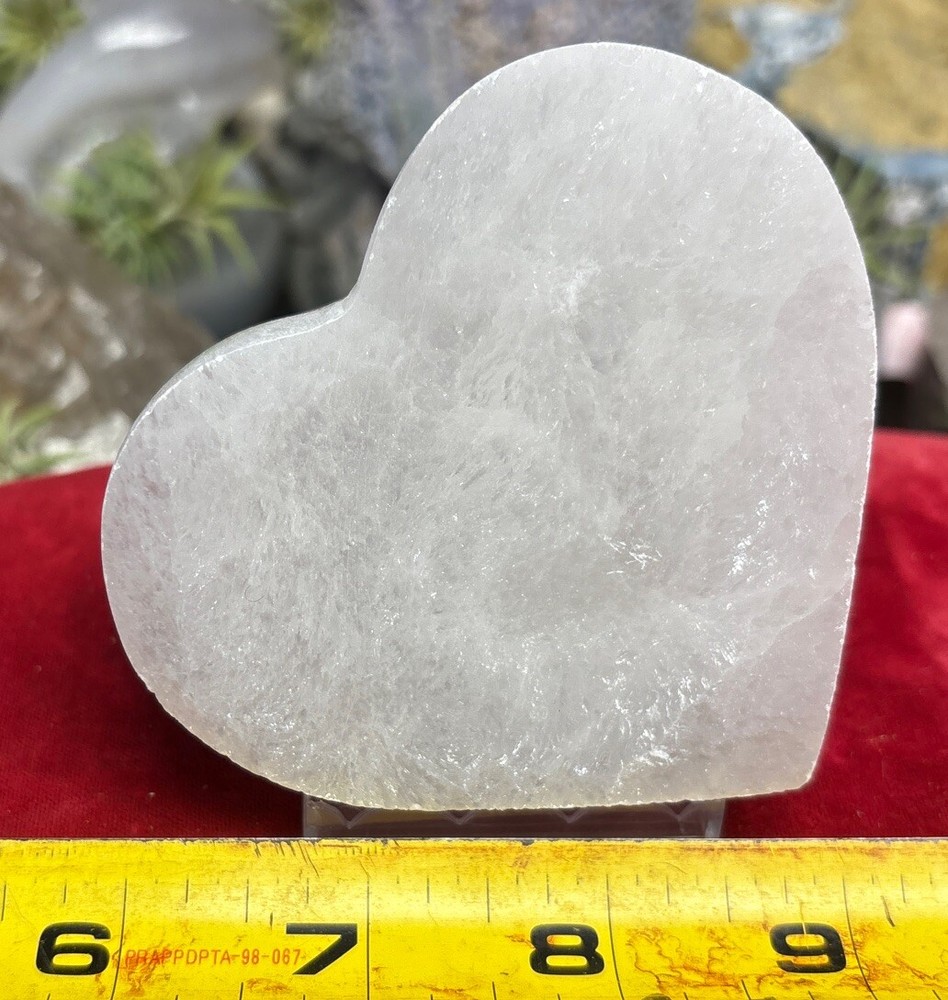 Selenite Thick Heart/Charging Plate 3”