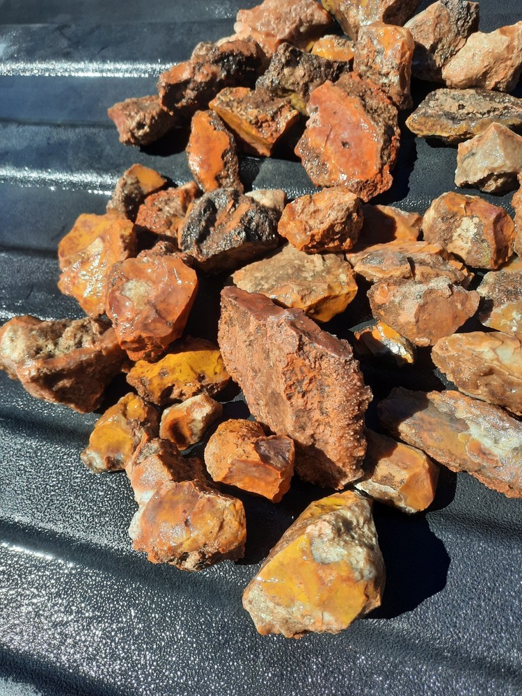 Red/Yellow Jasper Agate Chert Nodule Botryoidal Rough Lot!