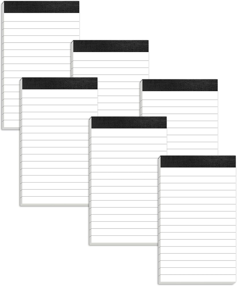 6 Pack Small Notepads Refills Memo Pads 3 X 5 Inch Lined Writing Note Pads with