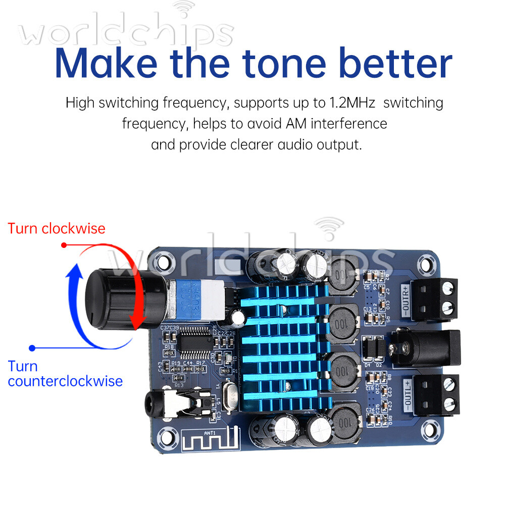 TPA3116D2 Digital Amplifier Board Class D Bluetooth Power Audio Amplifier Board