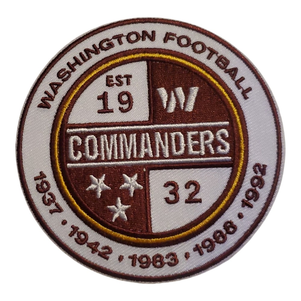 Washington Commanders Patch. Embroidered. Iron On Backing. 3"x3"