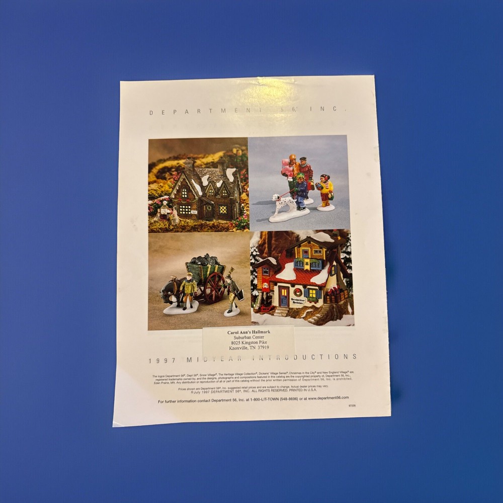 1997 Department 56 Midyear Introductions Booklet