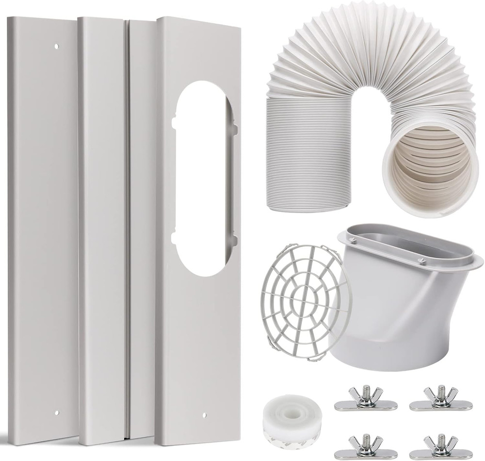 Air Conditioner Window Vent Kit Universal Adjustable Window Kit with 5.9” Diamet