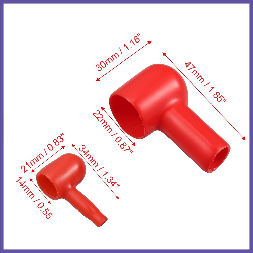 20 pcs Battery Insulation Cover Terminal Boot Rubber Covers Protector Lug cap