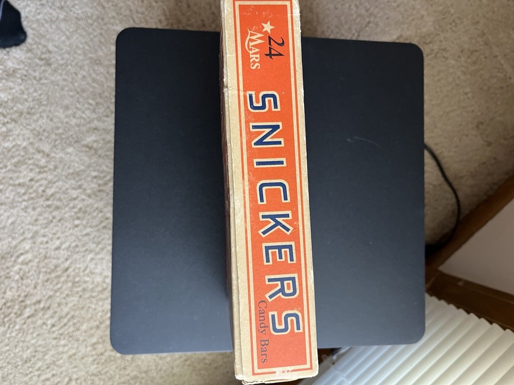 Mars Snickers Candy Bars Advertising Box 24 Count Vintage Memorabilia
