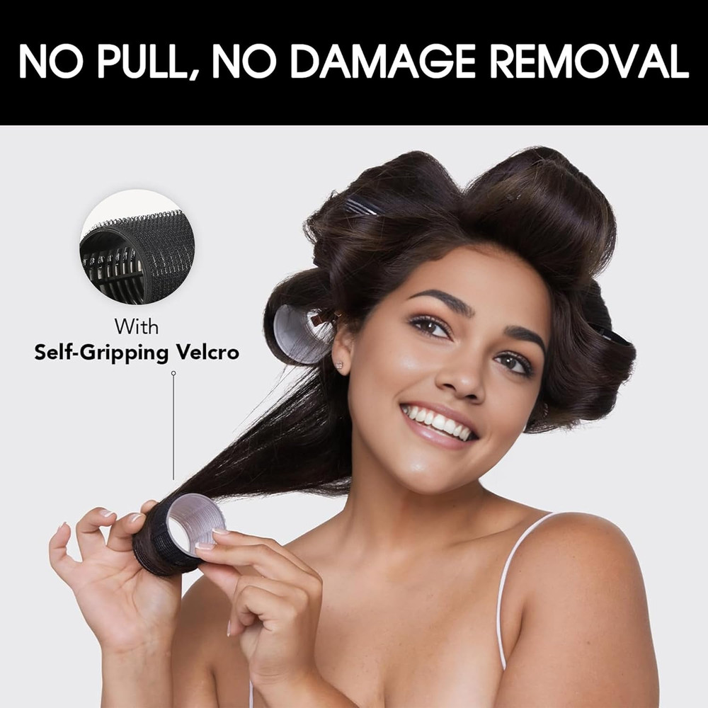 HYOUJIN 18Pc Self-Grip Ceramic Ionic Thermal Rollers Set for Salon-Quality