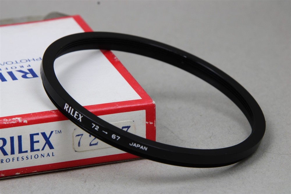 72-67mm - RILEX 72mm Lens to 67mm Filter Thread Step-Down Adapter Ring NEW