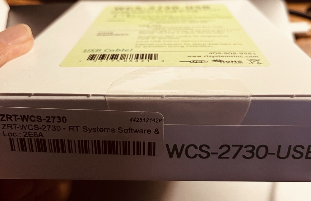 RT Systems Programming Software W/ Cable For ICON 2730A New/Never Opened
