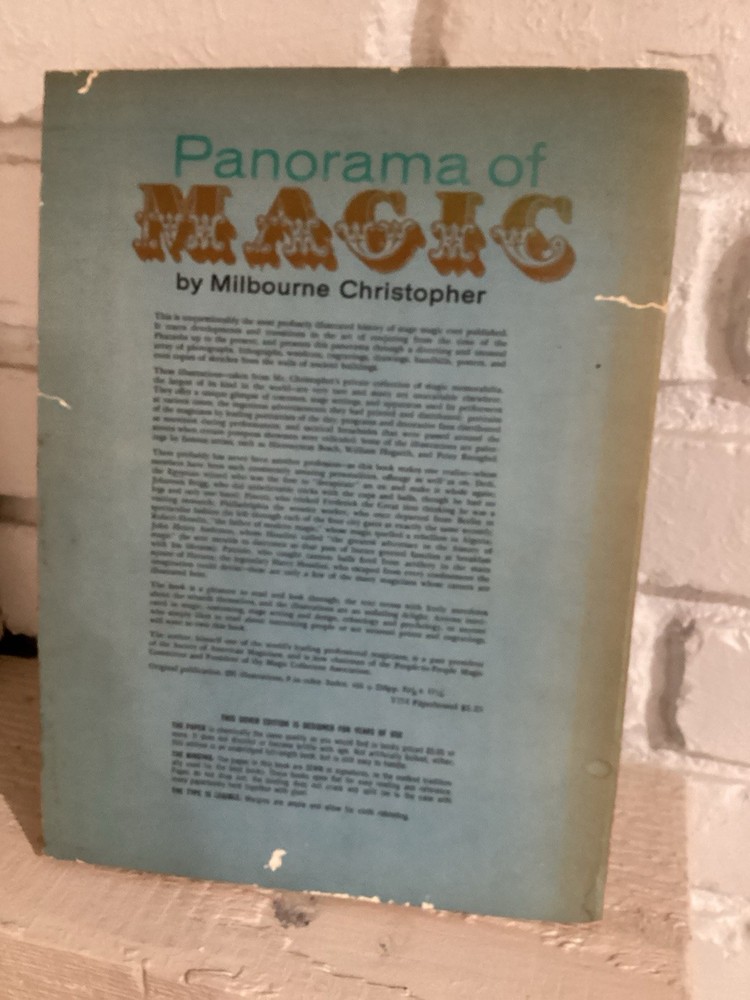 Panorama Of Magic Book Milbourne Christopher Pre Owned