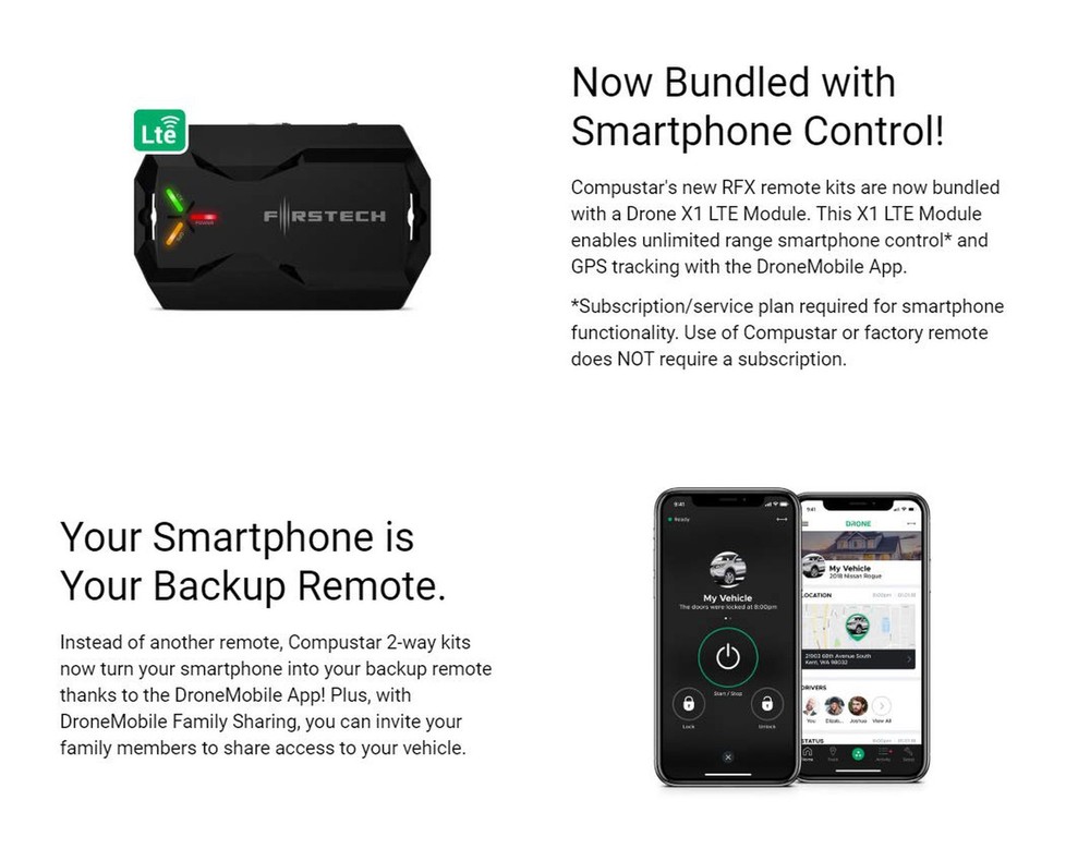 Compustar CSX4900-S 2-Way Remote Start System – 4-Button Remotes, 3000 ft Range