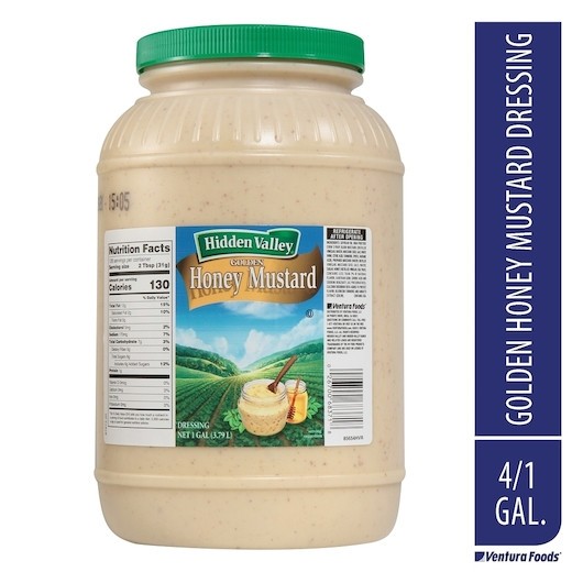 Hidden Valley Golden Honey Mustard Dressing Bulk, 1 Gallon, 4 Per Case