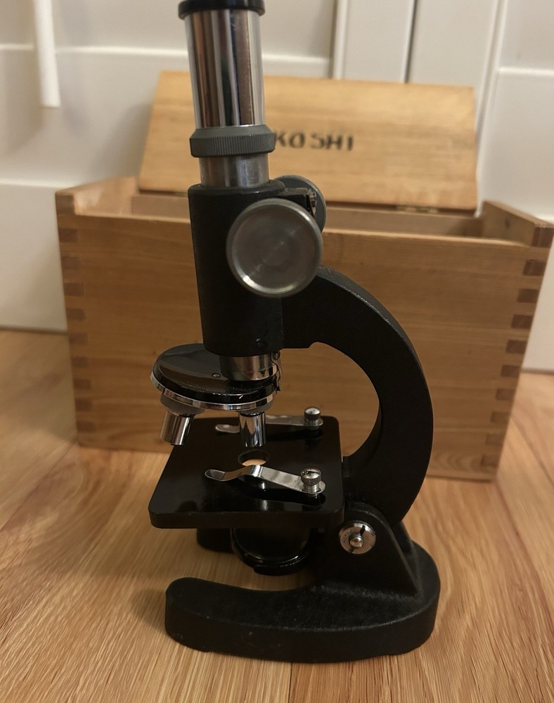 Vintage Microscope, Binoculars, Drafting Set Yamakoshi Chevalier Keuffel & Esser