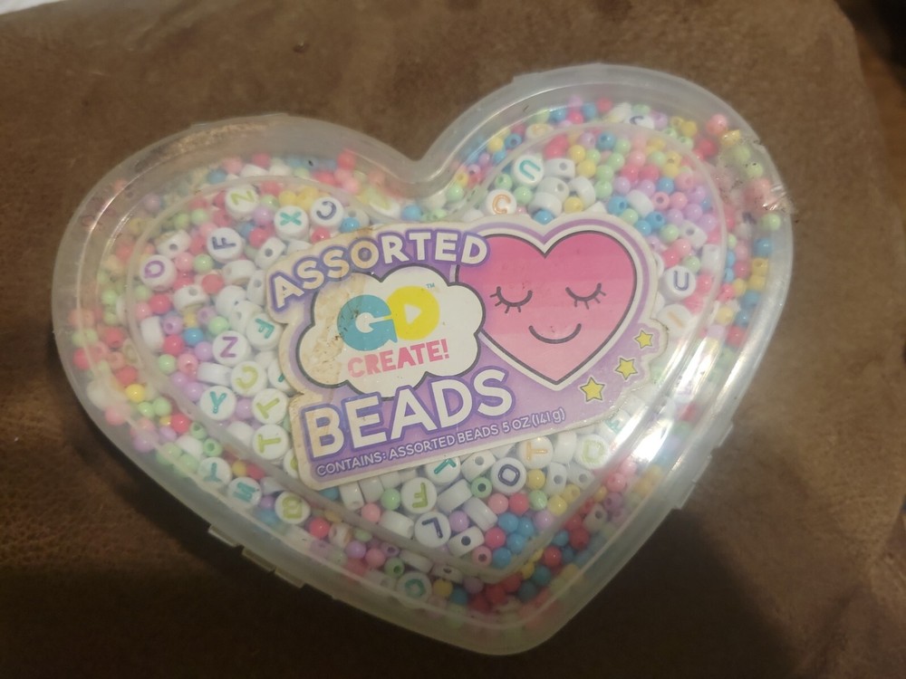 Assorted Go Create Beads  5 Oz pkg is dirty but unopened.